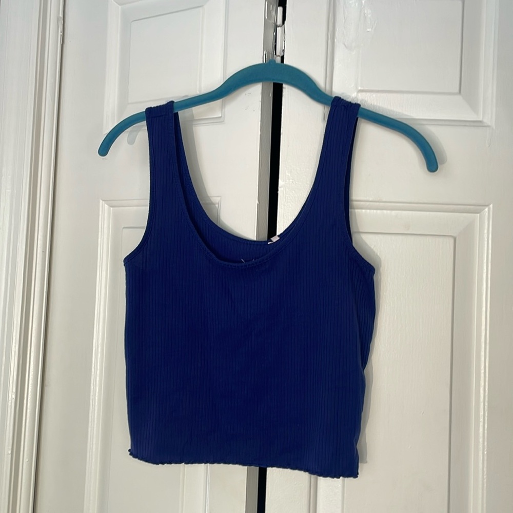 Navy Blue Crop Tank